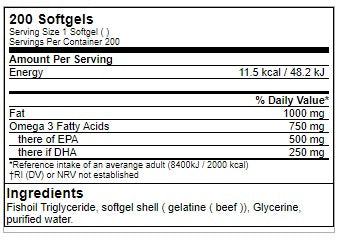 Gods Rage Gymir Omega 3 Trigly. 200 Softgels