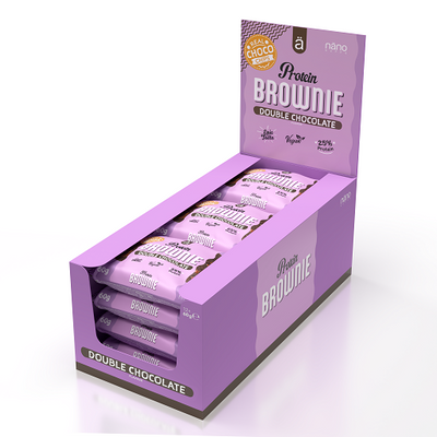 Nanosupps Protein Brownie 12x60g Double-Chocolate