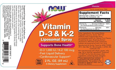Now - Vitamin D-3 & K2 Liposomal Spray