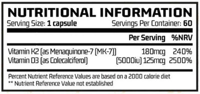 Chemical Warfare D3 + K2 - 60 Kapseln
