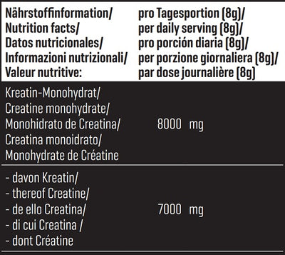 Body Attack Muscle Creatine (Creapure) 1000g