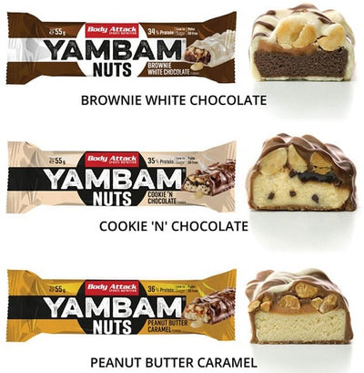 Body Attack YAMBAM NUTS Protein Riegel (15x