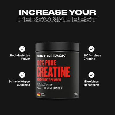 Body Attack Lipo 100 Hardcore + Pure Creatine 300g AKTION